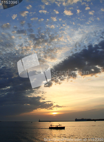 Image of Crimea. Sunset on Black sea