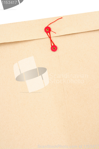 Image of Manila envelope with red string