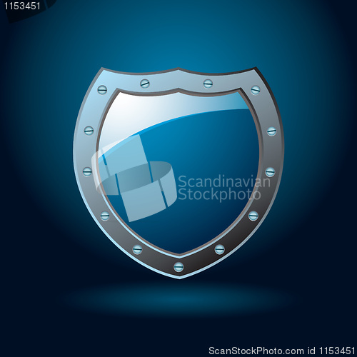 Image of blue shield blank