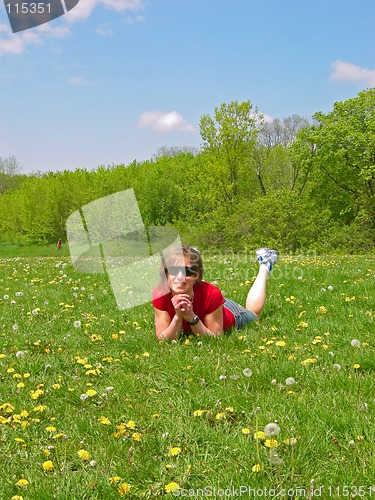 Image of Woman in Meadow