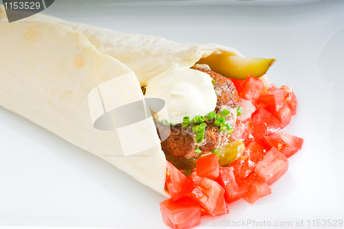 Image of falafel wrap