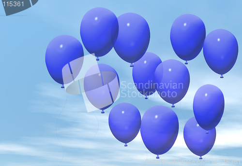Image of Blue balloons