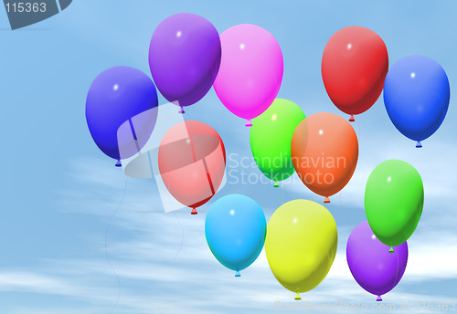 Image of Coloured balloons