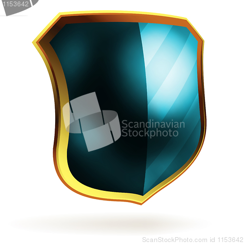 Image of Vector blue shield template item. EPS 8