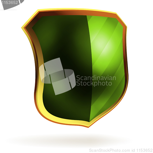 Image of Shields in black and green hazard stripes. EPS 8