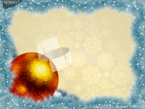 Image of New year background with ball. EPS 8