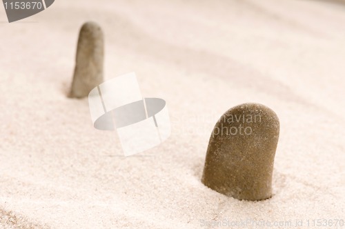 Image of Zen. Stone and sand 