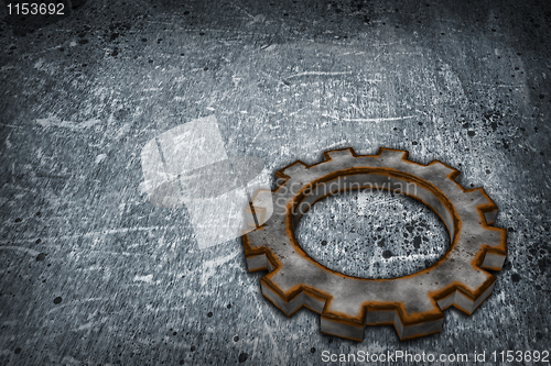 Image of rusty gear wheel