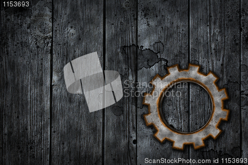 Image of rusty gear wheel