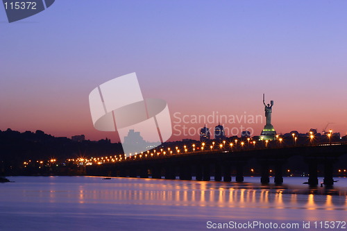 Image of bridge at night