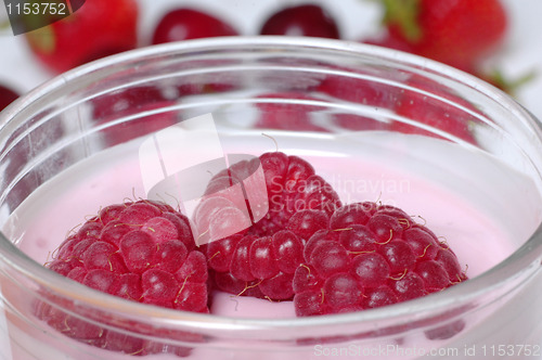 Image of Raspberries and Yogurt