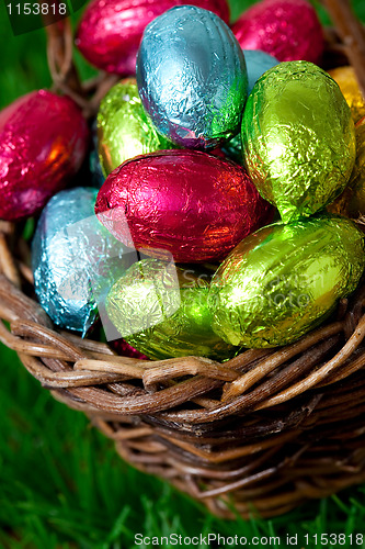 Image of Easter eggs in a basket
