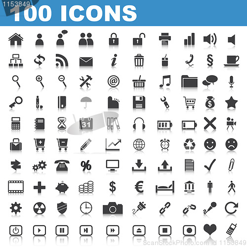 Image of 100 Web Icons