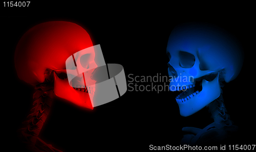 Image of Red And Blue Skeletons 