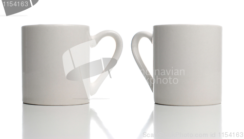 Image of Two white cup