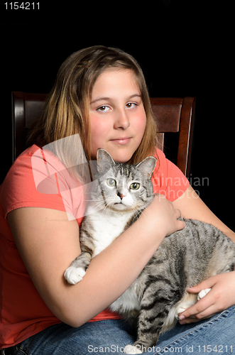 Image of Child and Cat