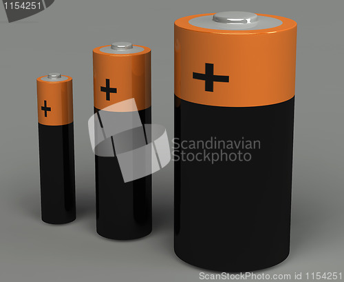 Image of 3d set of battery