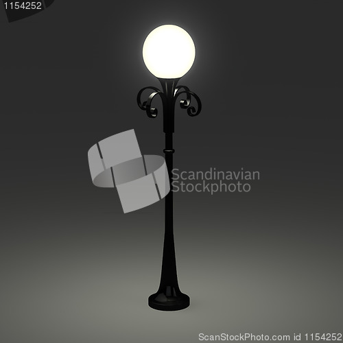 Image of 3d of an old street lamppost