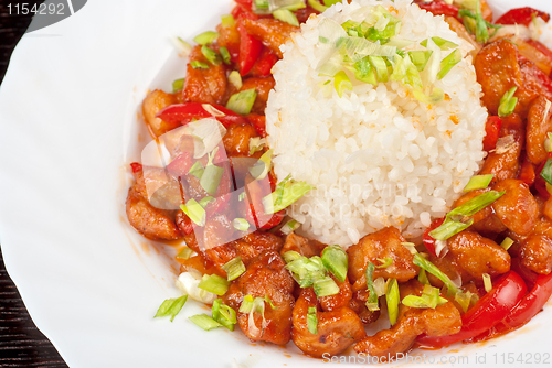 Image of Pork meat and japanese rice