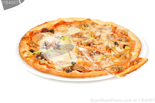 Image of seafood pizza