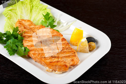 Image of Grilled salmon steak