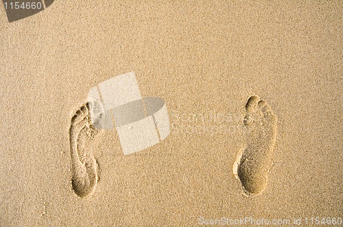 Image of footprints in sand