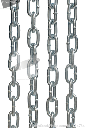 Image of Four steel chains