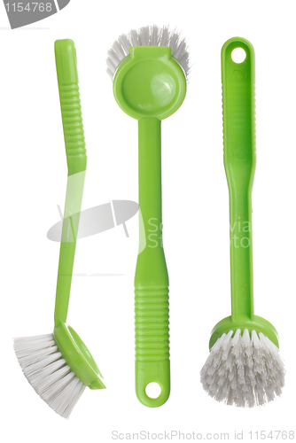 Image of Green toilet brush