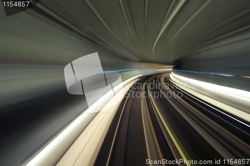 Image of Subway tunnel bend