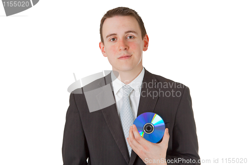 Image of Businessman with memory disk