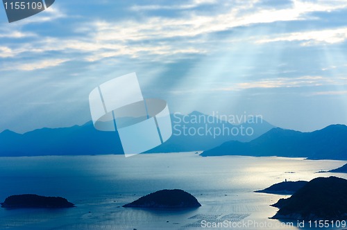 Image of Ocean islands sunrise Landscape