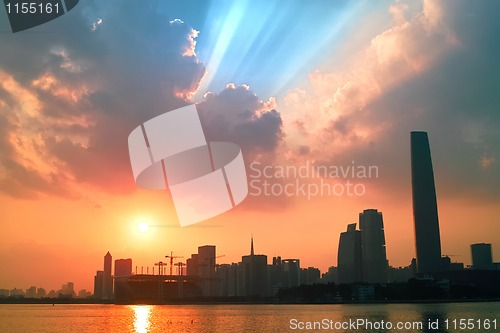 Image of Urban sunset landscape