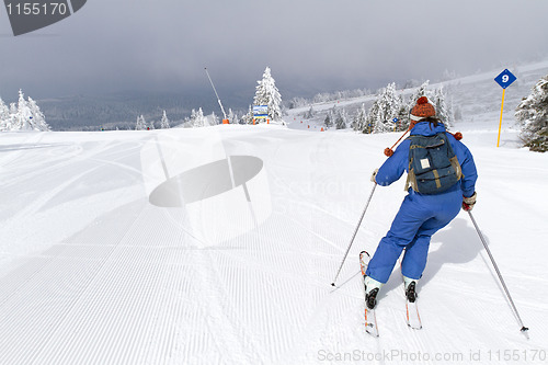 Image of woman skiing