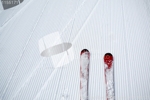 Image of ski and snow background