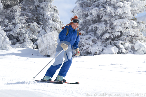 Image of woman skiing