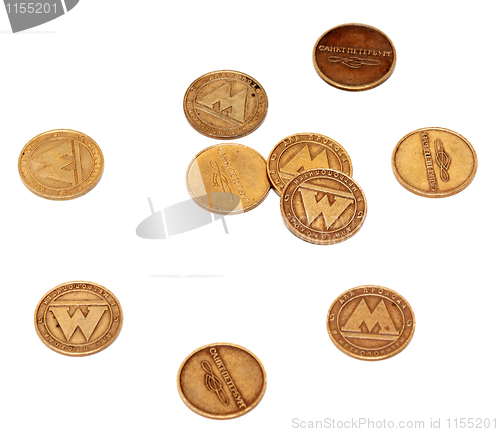 Image of tokens, tickets