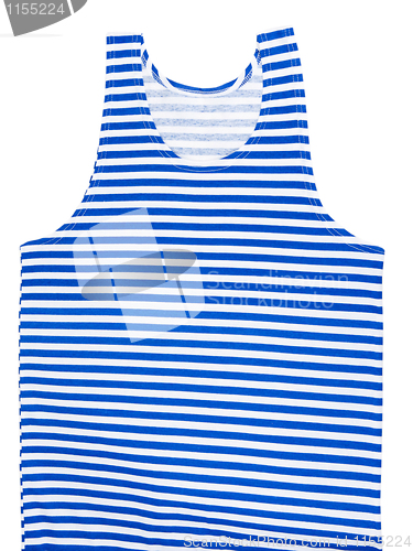 Image of striped blue and white vest