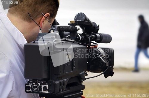 Image of tv reportage