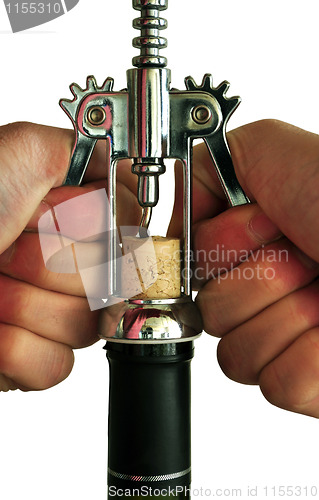 Image of Opening a bottle of wine