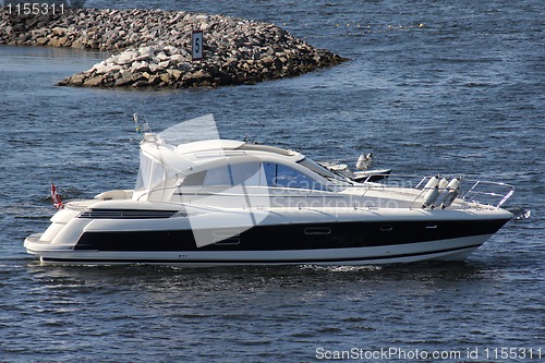 Image of Luxury boat on the sea.