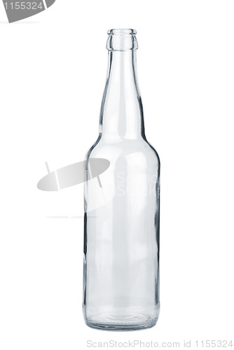 Image of Empty transparent beer bottle