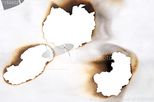 Image of burnt holes