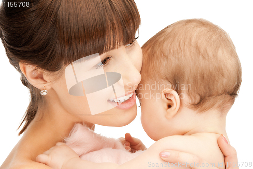 Image of happy mother with adorable baby