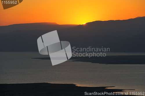 Image of The Dead Sea before dawn 