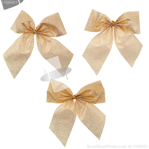 Image of Three gift gold ribbon and bow