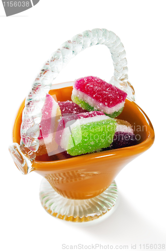 Image of Fruit candy in a vase