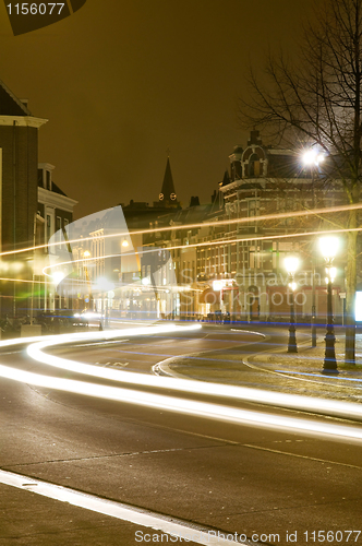 Image of Trails of a bus in Utrecht, Netherlands