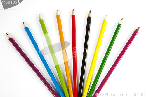 Image of front view of color pencils