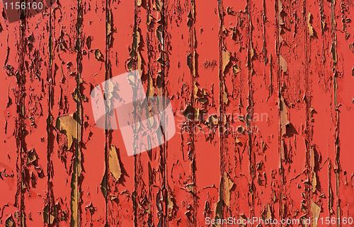 Image of Red peeling paint