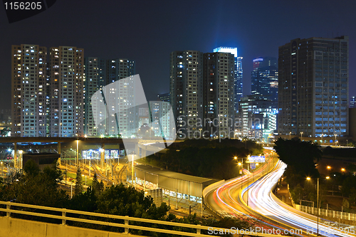 Image of modern city at night